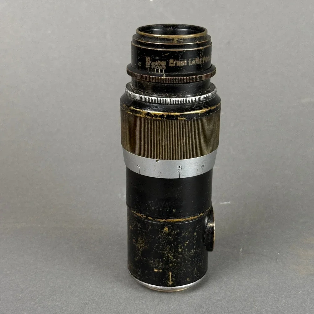 Ernst Leitz Wetzlar 1934 Hektor 13.5cm 135mm f4.5 Lens No 196367 Vintage Black